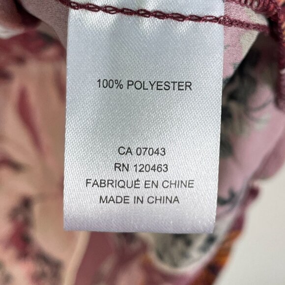 Cynthia Rowley Womens Plus 1X Floral Patchwork Button Up Shirt 3/4 Sleeve Top - Picture 5 of 11